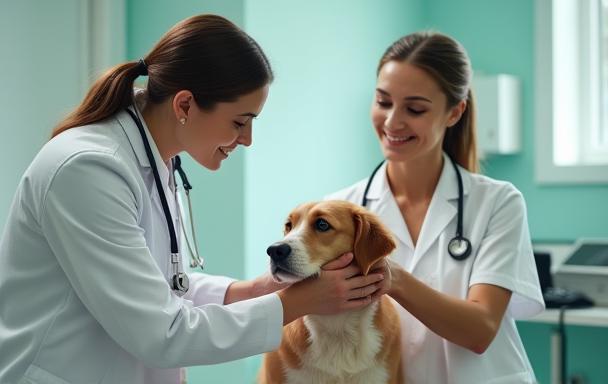 Consultation vétérinaire pour chien