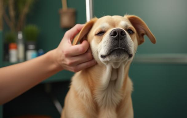 Toilettage professionnel d’un chien en salon