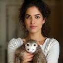 Portrait de Nawal Benali et son furet
